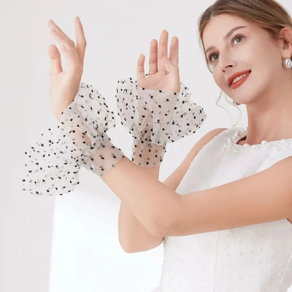 

Элегантные кружевные манжеты, тонкие съемные декоративные рукава-накладки для свитера, женские