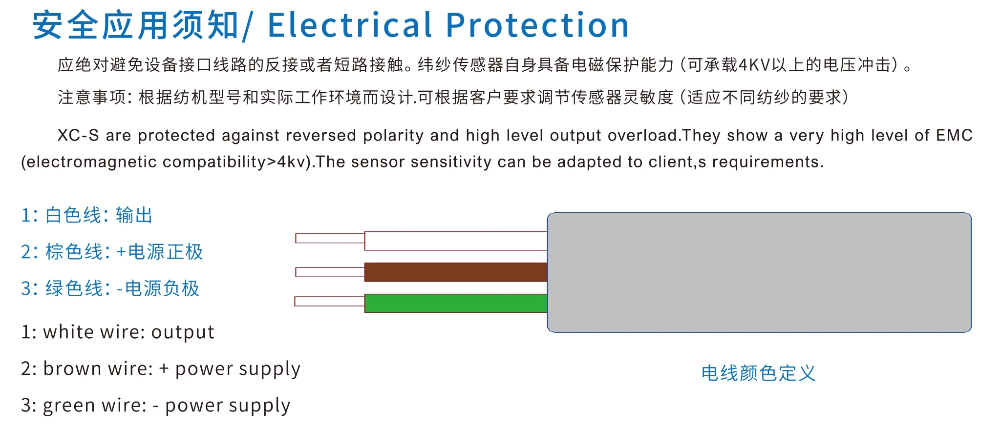 wire detector yarn break sensor PNP loading machine wire cutter textile machinery accessories chemical fiber for RPR yarn sensor