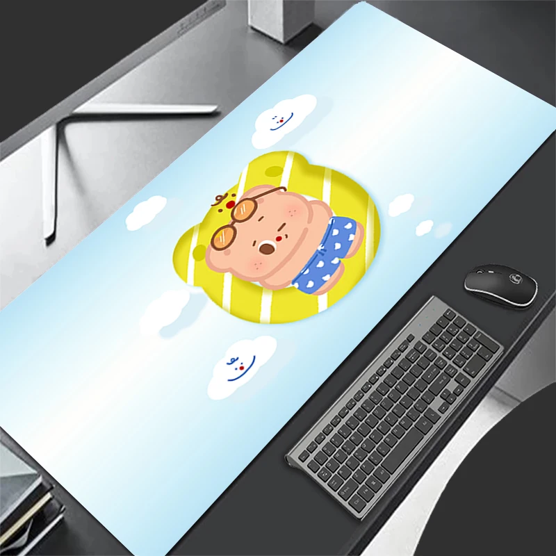 Mousepad Pattern Game Pad Rubber Mouse Pad PC Accessories Desk Mat Non Slip Cute Table Mat Gamer Cabinet Baby Bear Keyboard Pad