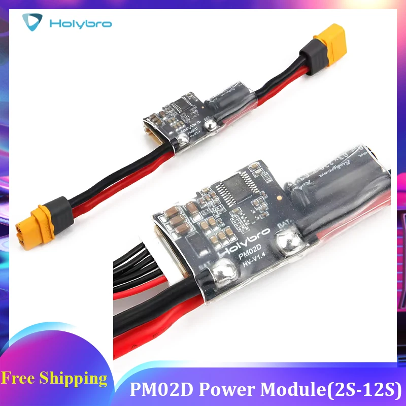 

Holybro PM02D Power Module(2S-12S) Power Module with XT60 Plugs Connectors for Pixhawk 5X/ 6X Series Flifht Controller