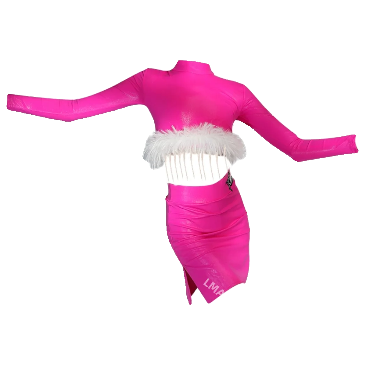 2025年春夏新作 ラテンダンスドレス 子供用 ローズレッド ダンスドレス パフォーマンスドレス