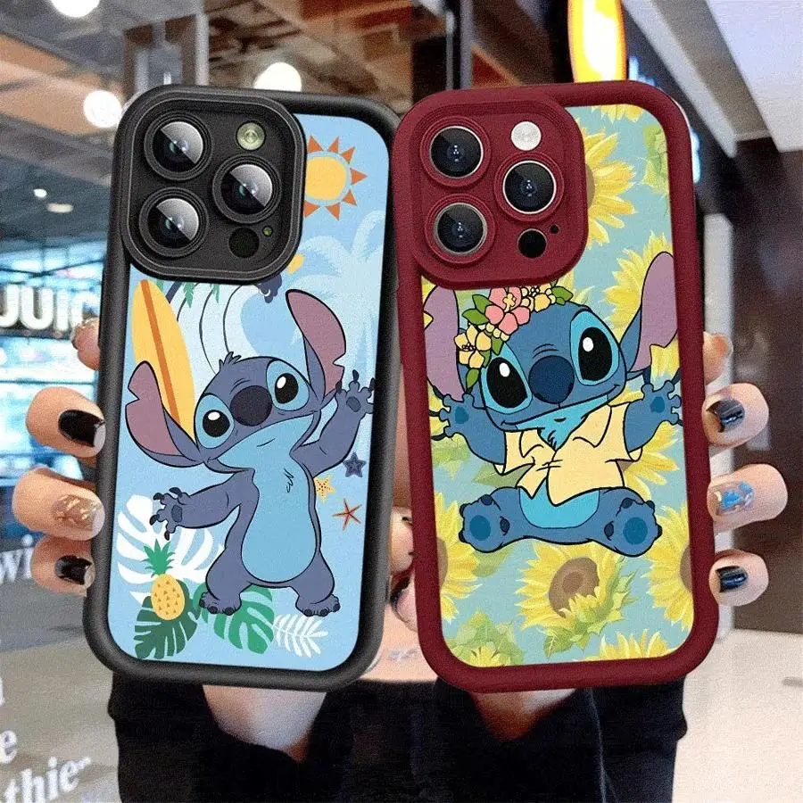 Disney Stitch Phone Case for iPhone 16 13 Mini SE 15ProMax 14 Plus 12 Pro 11 Pro 8 7 XR XS Max Soft Silicon Cover