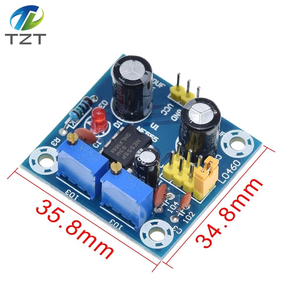 NE555 Pulse Frequency Duty Cycle Square Wave Rectangular Wave Signal Generator Adjustable 555 Board NE555P Module