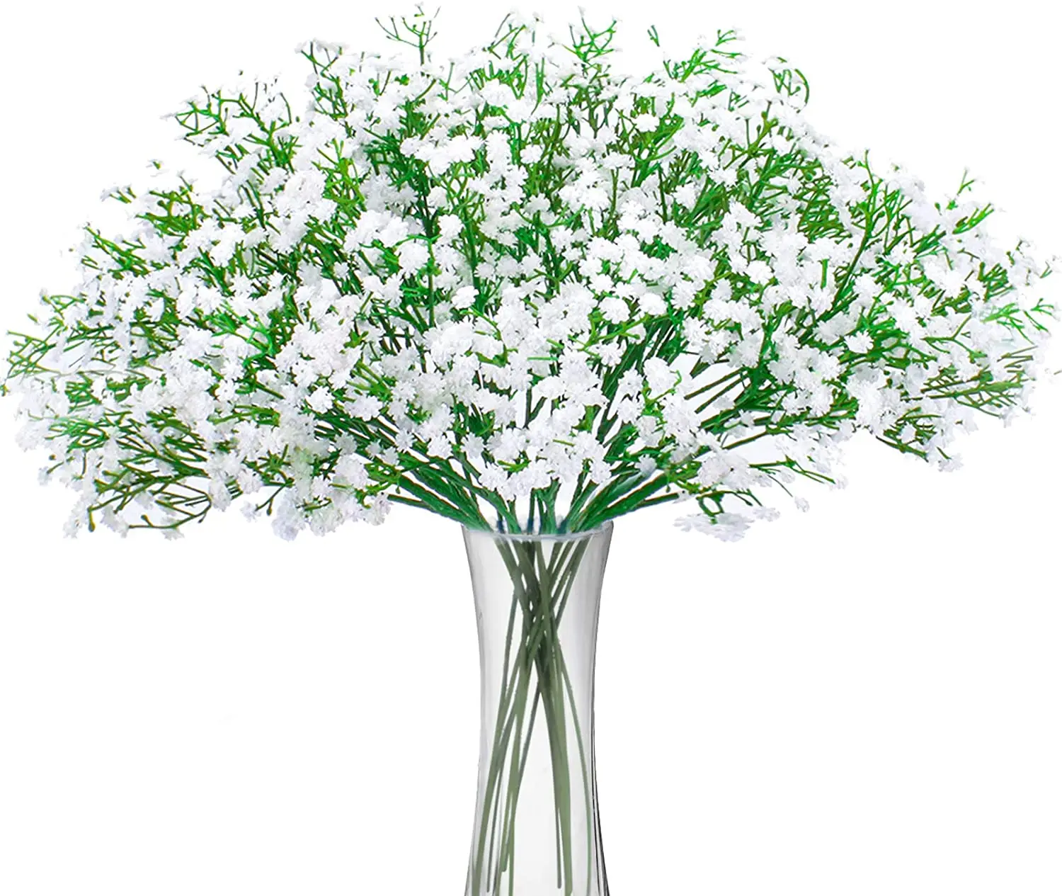 3Pcs Babys Breath Artificial Flowers Fake White Blue Flowers Real Touch Gypsophila Floral in Bulk for Home Wedding Garden Decor