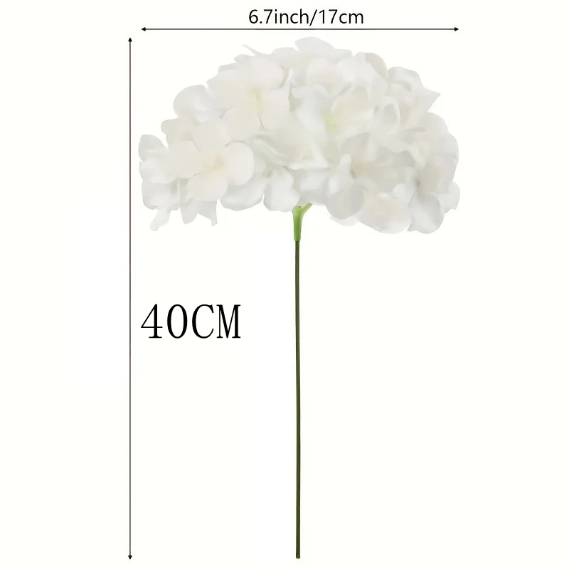 5/10 Stück Hortensien-Kunstblumenstrauß, 40 cm, künstliche Blumen für Zuhause, Raumdekoration, Garten, Hochzeitsdekoration, Girlandenornament – Detail 6