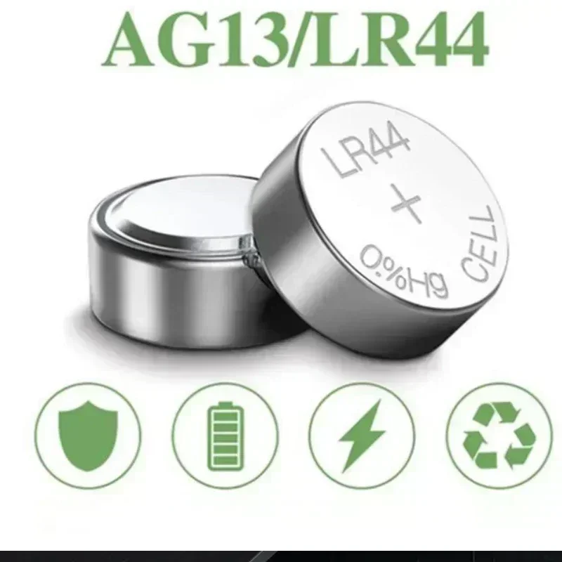 New 1.55V AG13 LR44 Button Battery A76 357 357A LR1154 SR1154 SR44 Alkaline Battery Suitable for Watch Car Key Remote Control