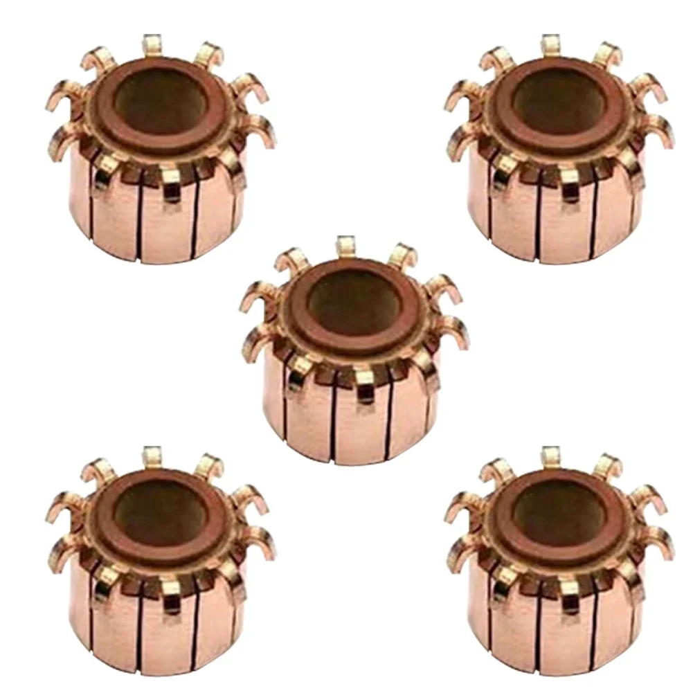 High Rotation Efficiency with this Five Piece Electric Communtor Pack Made from Quality Copper at Sizes 16 5 x9 x13 mm