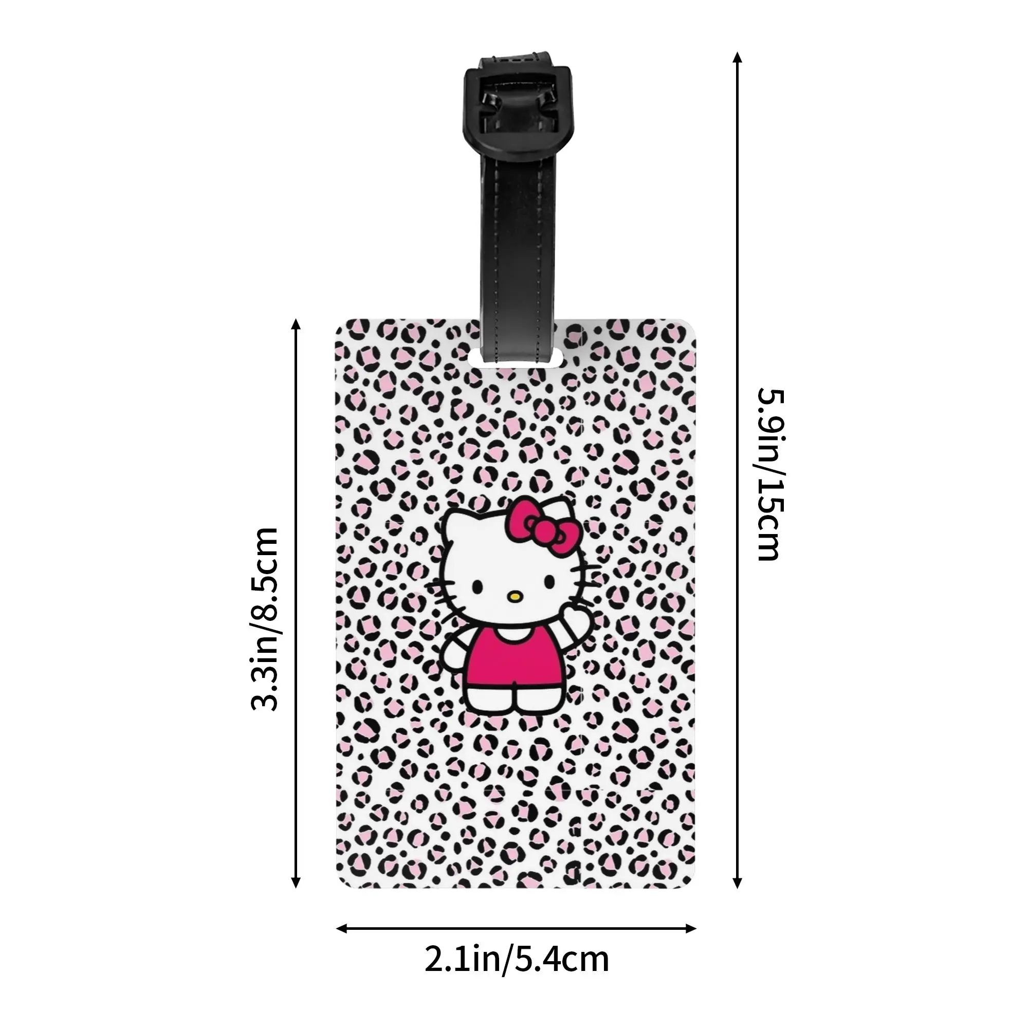 مرحبا كيتي ليوبارد علامات الأمتعة حقيبة هلام السيليكا إكسسوارات السفر حامل الأمتعة علامة معرف عنوان الأمتعة العلامات الهدايا