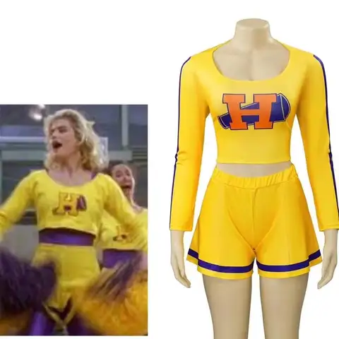 Buffy the Vampire Slayer-uniforme de porrista amarillo, disfraz de Cosplay, vestido de porrista deportivo, traje de fiesta de Halloween