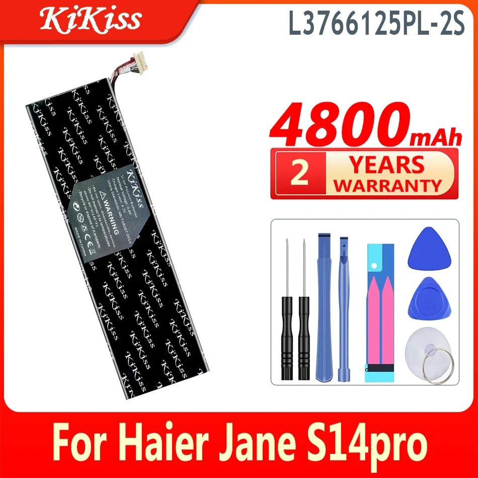 

4800mAh KiKiss New Battery L3766125PL-2S L3766125PL2S For Haier Jane S14pro S14 pro Laptop Batteries