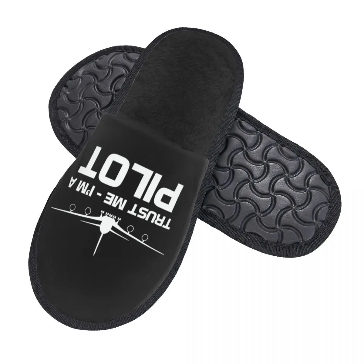 Custom Trust Me IM A Pilot Soft Memory Foam House Slippers Plane Flying Aeroplane Aviation Gift Cozy Warm Anti-skid Sole Slipper