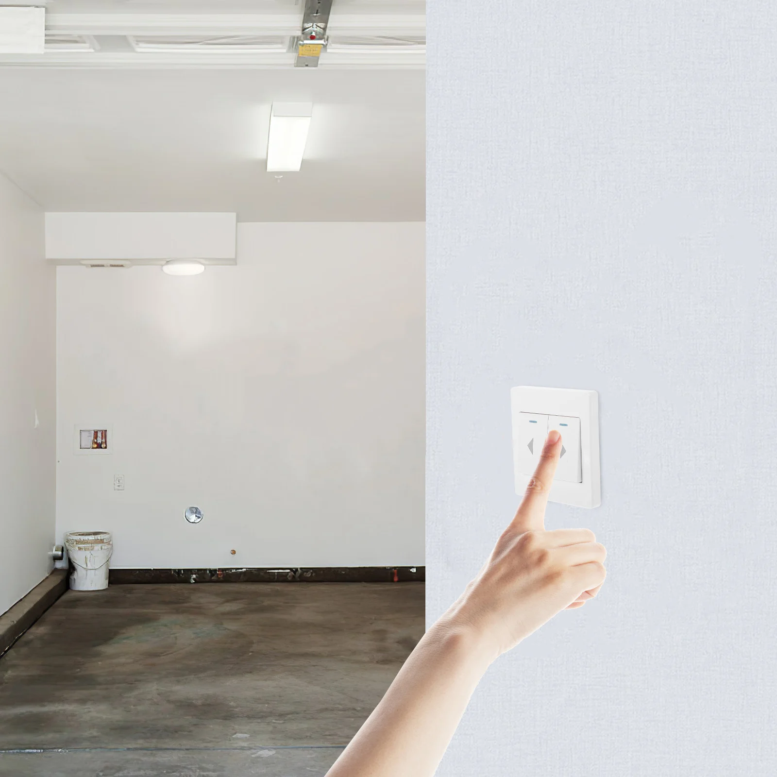 

Garage Door Push Button 2-Button Replacement Panel with Easy Wall Mount Design for Curtain Motor and Commercial Garage Use