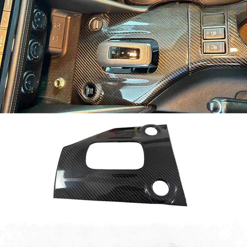 For Nissan 400Z true Real Dry Carbon Fiber central control water cup gear glass lift switch frame decoration 23-2024 Accessories