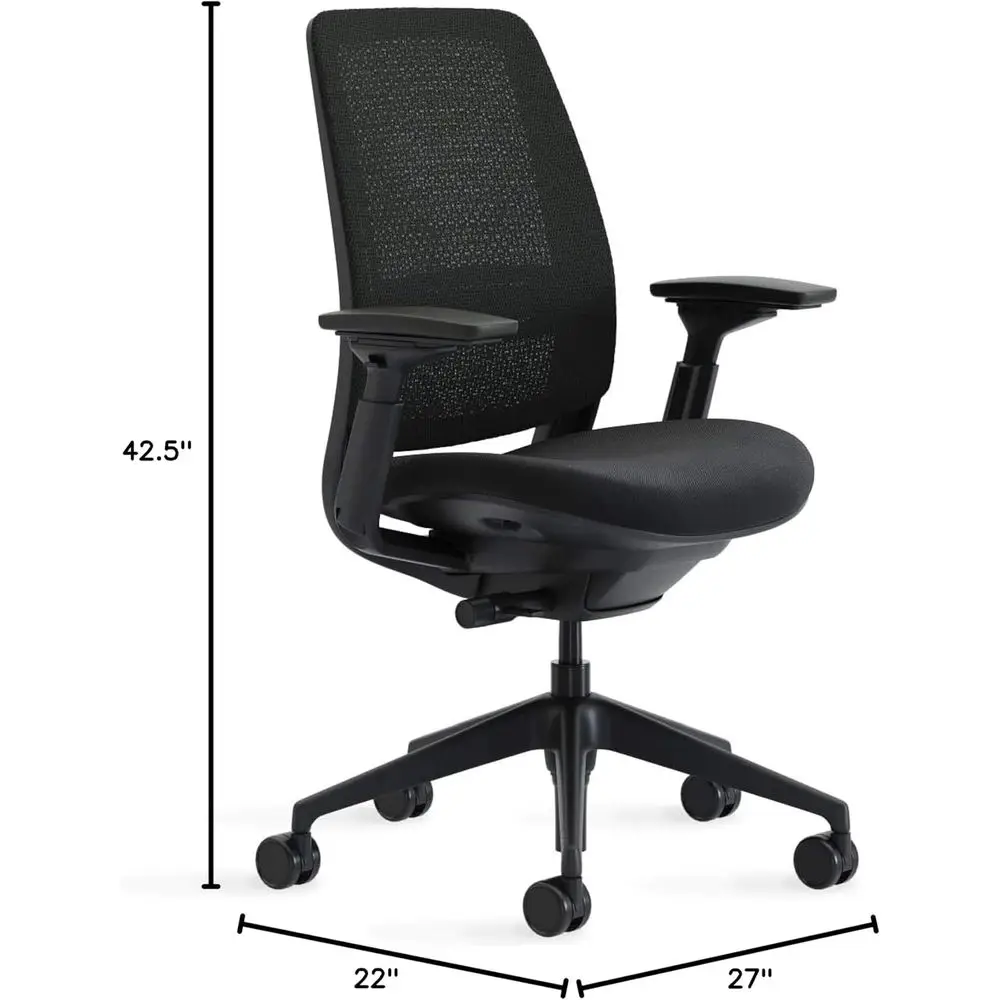 Series 2 Oice Chair - Ergonomic Work Chair with Wheels or Carpet - with Back Support, Weight-ted Adjusent & Arm Support - Adjust