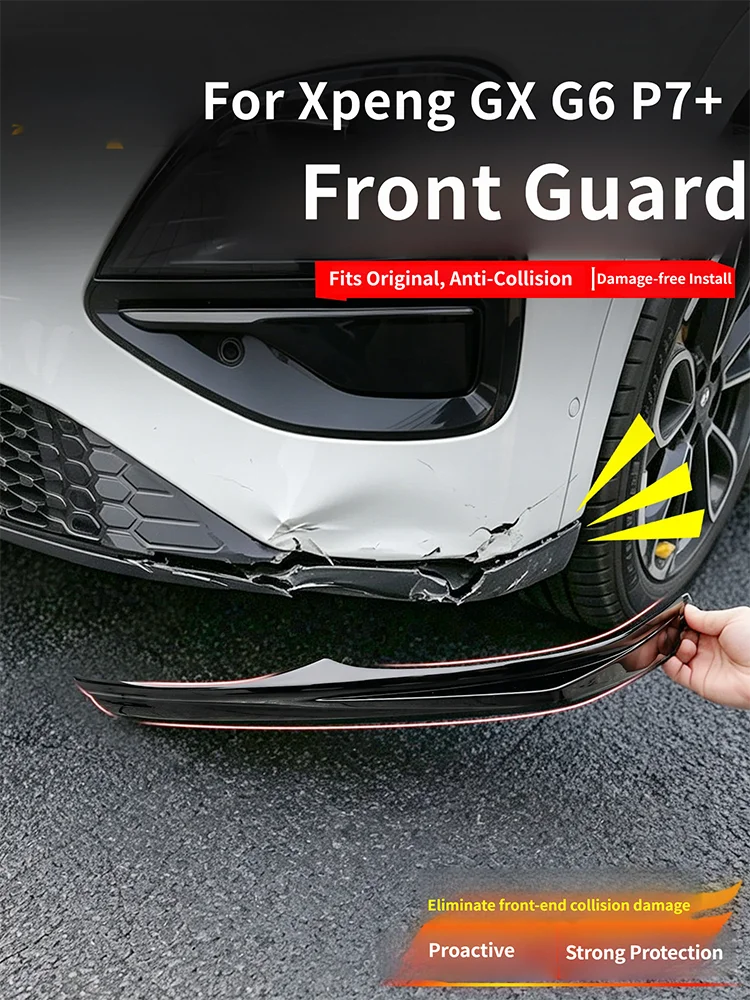 For Xpeng GX G6 G7 P7+ Front Bumper Anti-Collision Corner Protectors, Front Body Decorative Strips Exterior Specially Fit