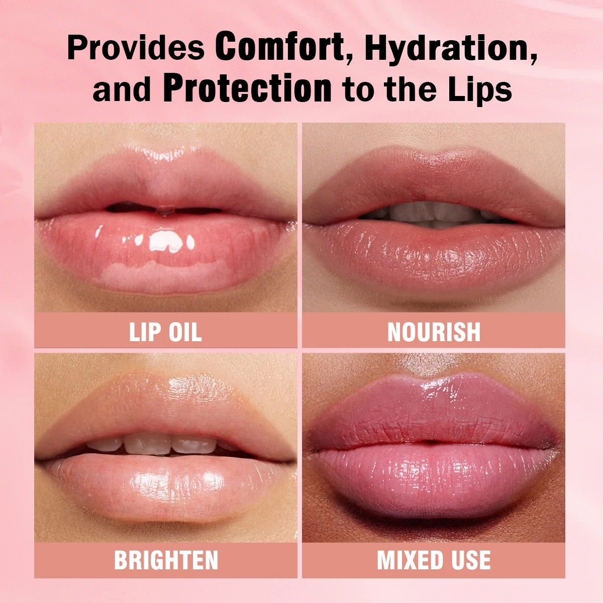 Brillo de labios hidratante con infusión de frutas: bálsamo roll-on transparente e hidratante para brillo duradero y aspecto natural