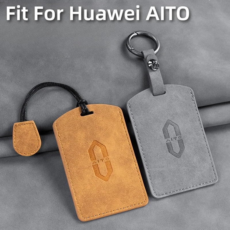 

Fit For Huawei AITO M5 M9 M7 Car Key Card Holder NFC Smart Card Case Suede Protective Shell