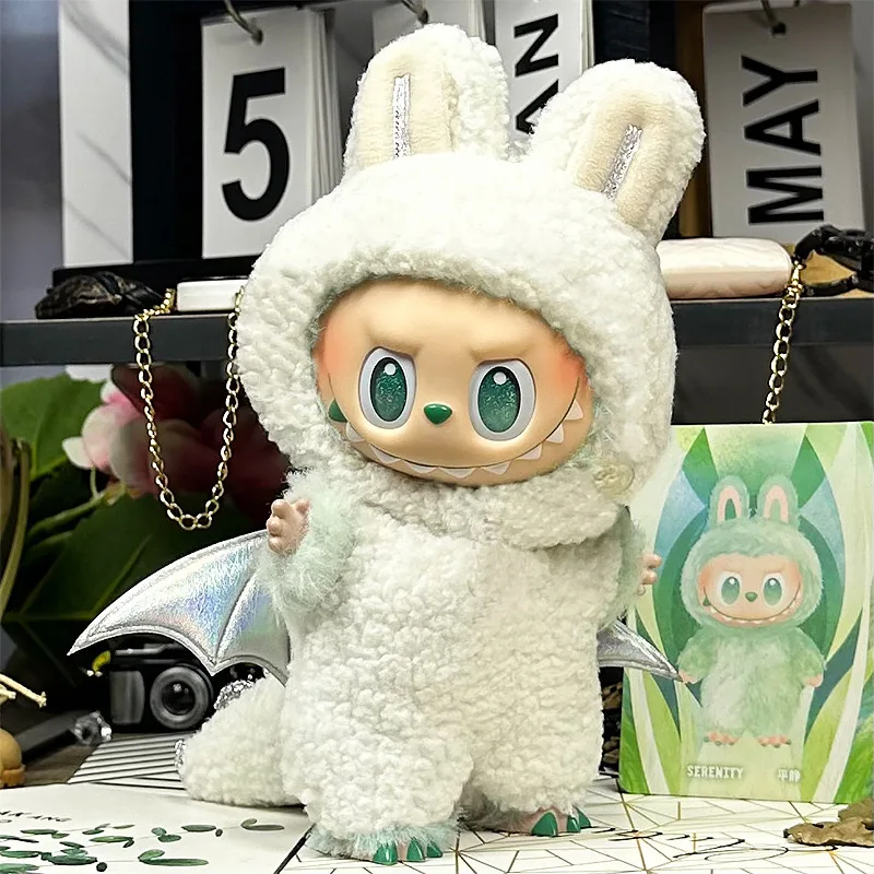 

2025 Angels Onesie for Labubu Clothes Cute Vinyl Doll 17cm V1 V3 DIY Clothes Accessories Toys Gifts Decoration Pendant Set