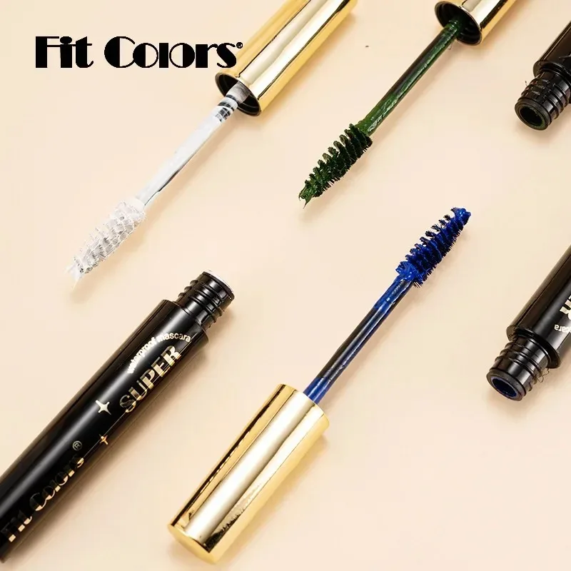 Colored Mascara Waterproof Blue White Black Purple Lengthen Eyelashes 4D Silk Fiber Eyelash Extension Eyes Makeup for Party Use