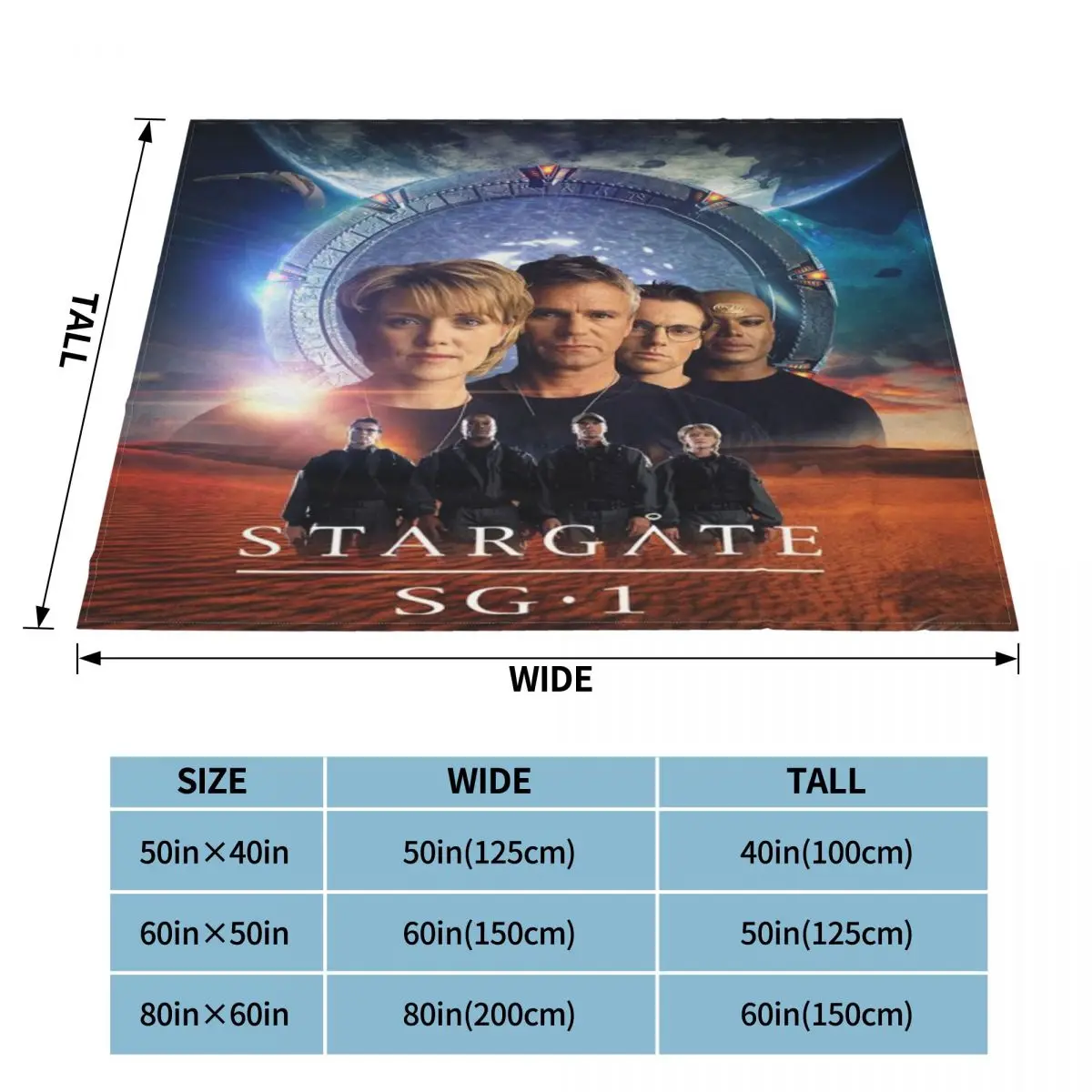 Stargate SG1 3 Deken Sprei Plaid Fleece Deken Zomer Sofa