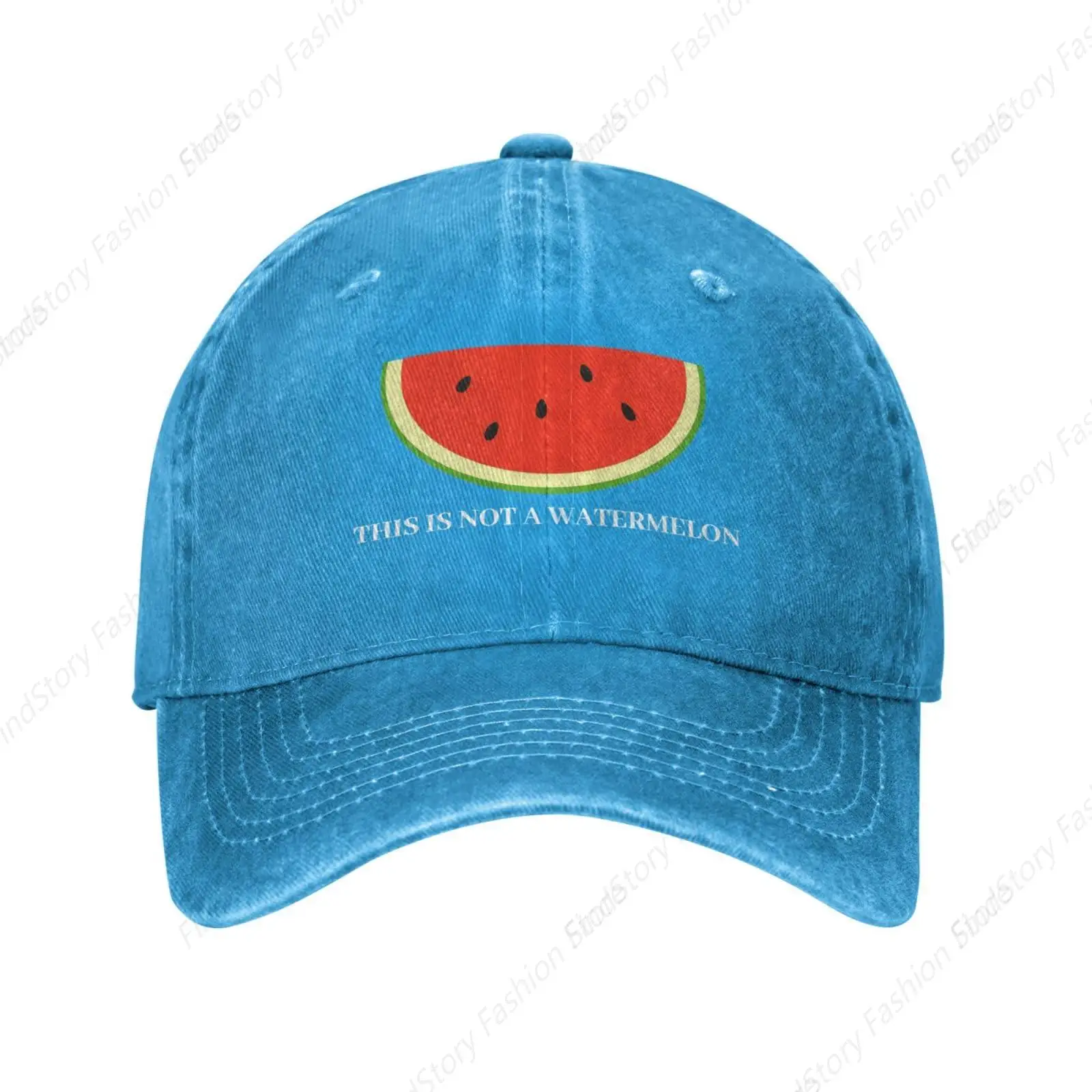 

Funny This is Not A Watermelon Baseball Cap Unisex Vintage Trucker Denim Hat Adjustable for Men Women Casual Hip-hop Sports