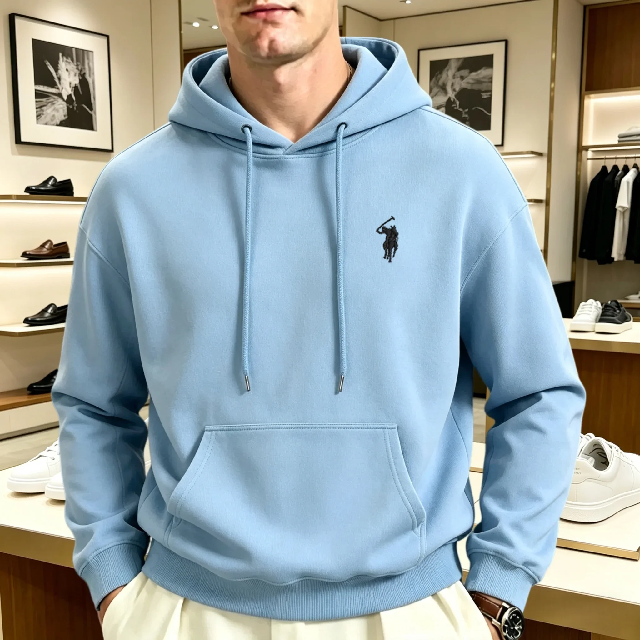 2026 new model simple hooded sweatshirt, suitable for both men andwomen, high-end brand embroidered premiumsweatshirt for autumn