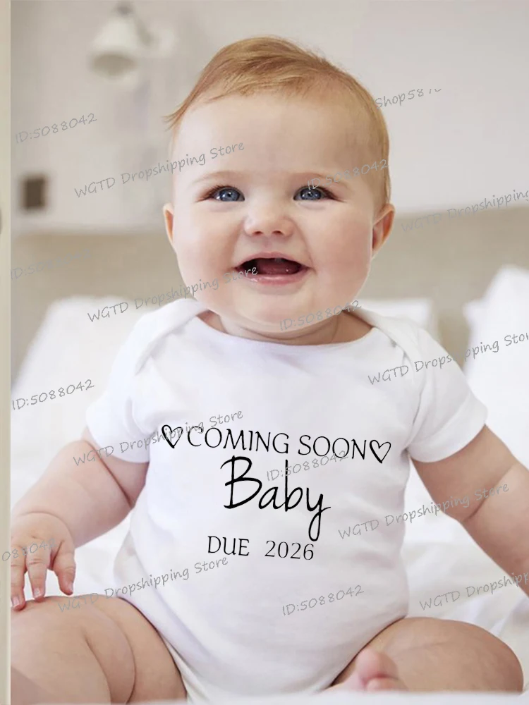 

Coming Soon 2026, комбинезон для новорожденных, новый хлопковый комбинезон для маленьких мальчиков и девочек, забавное боди, комбинезон для младенцев, наряды