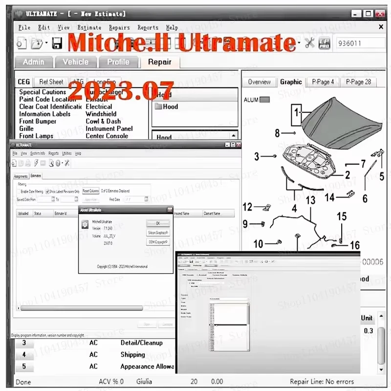 2025 Mitche/ll Ultramate 2023.07 نظام تقدير متقدم كامل + ورشة عمل HAYNES PRO Vivid 2015 للسيارات + Alldata 10.53 #4