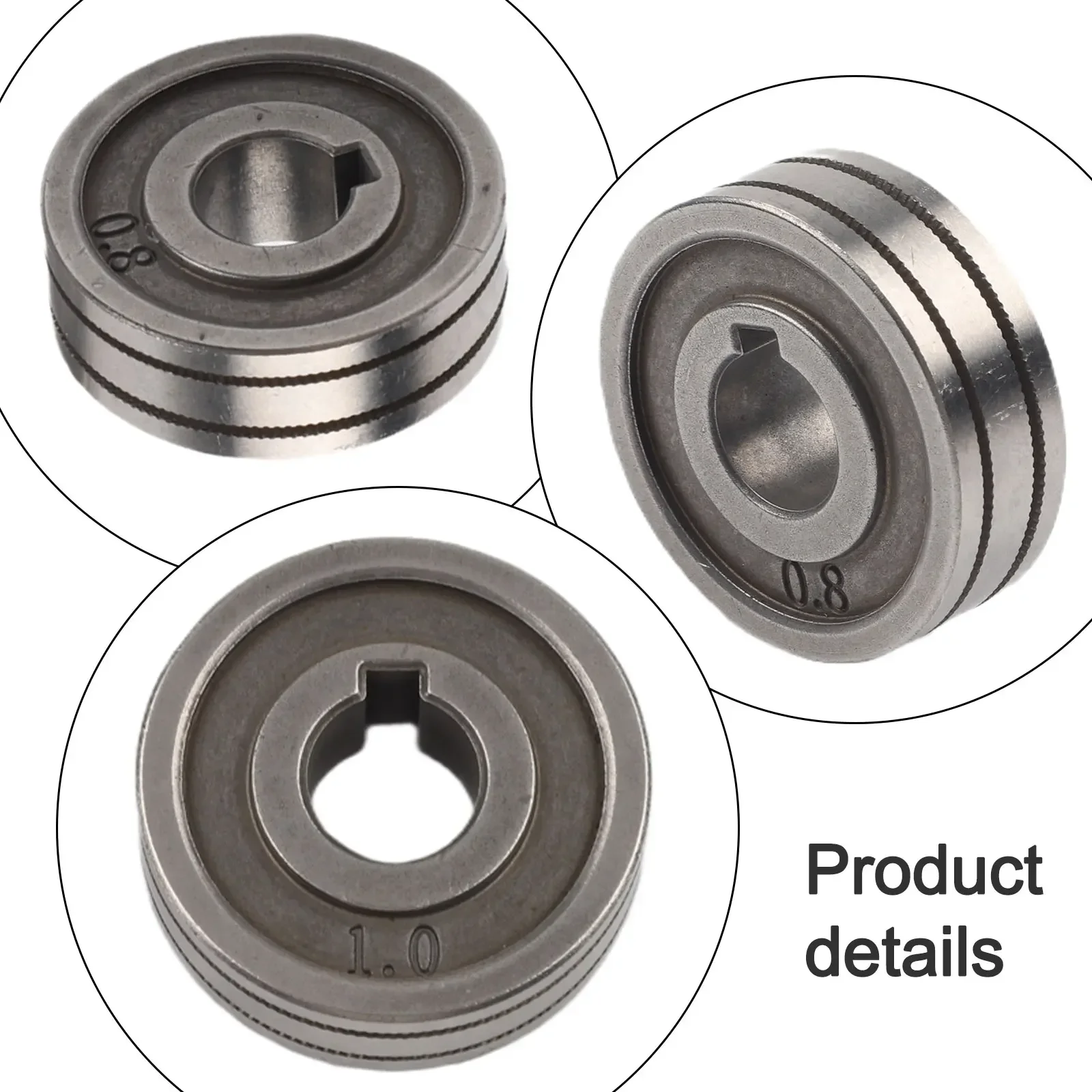 Set of 3 K Type For MIG Welding Wire Feeding Rolls 0 8 to 1 0mm for Welding Machines with Bearing Steel Material