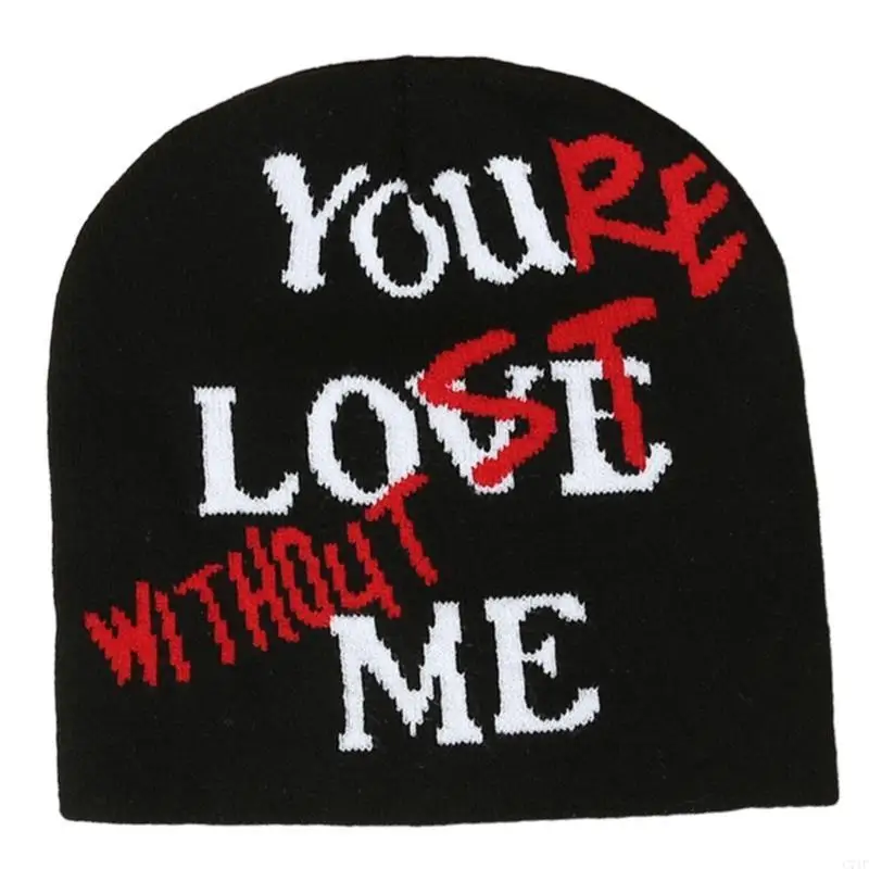 C71F Berretto fatto a mano all'uncinetto Cappello lavorato a maglia con lettera Cappello da teschio alla per ragazza degli