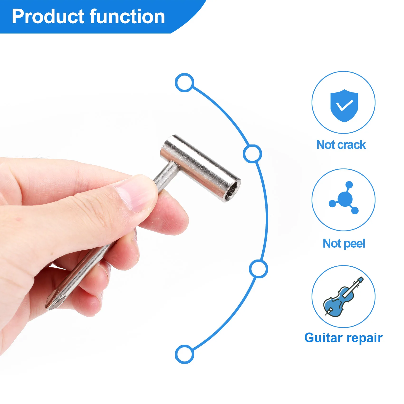 SMIEA 1 Piece Taylor Guitar Truss Rod Wrench Tool 6.35MM Steel 1/4 inch Cross Screwdriver Guitar Accessories and Parts