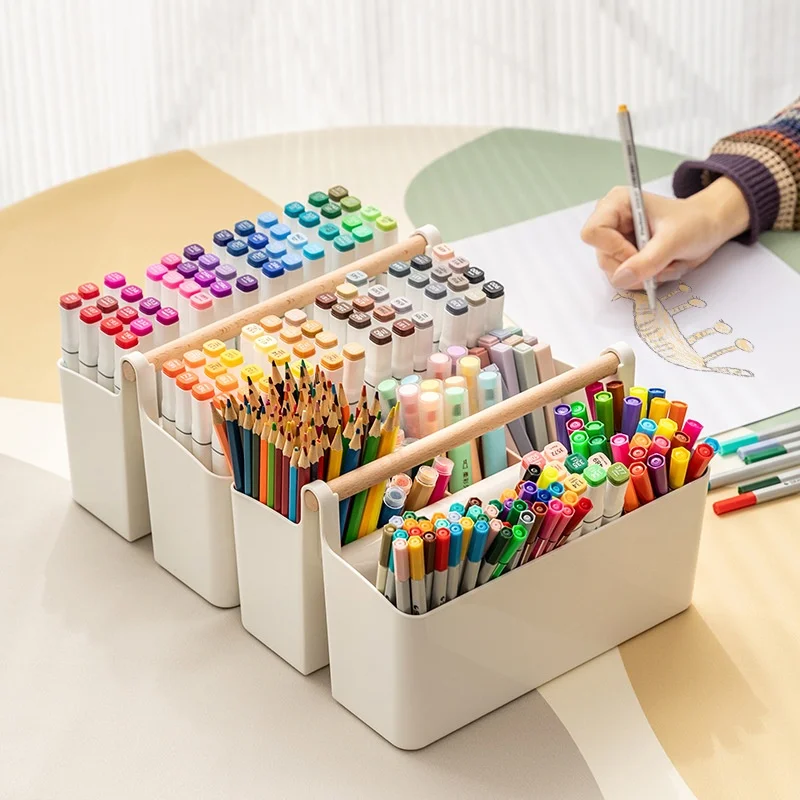 

Multi Functional Creative Classification Office Desk Storage Box Multi Grid Desktop Large Capacity Pen Holder Storage