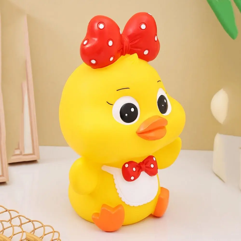 Tirelire Anti-chute en forme de petit canard jaune, réservoir d'épargne décoratif, tirelire en forme de canard de dessin animé, grande capacité à collectionner