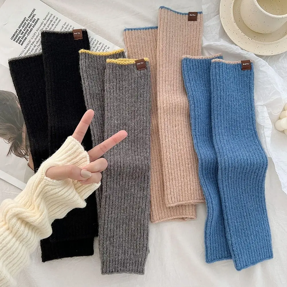 Fashion Warm Long Fingerless Gloves Punk Cuff Gothic Lolita Gloves Knitting Arm Warmer Mitten Hip-hop Glove