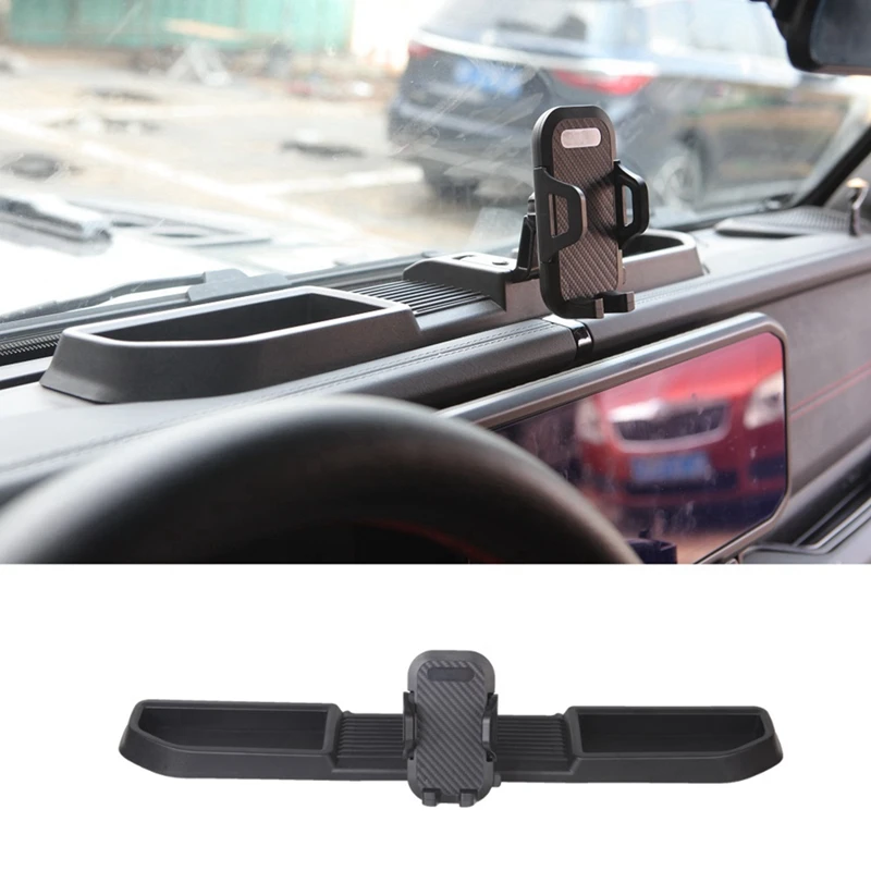 Phone Mount For Jeep Wrangler JL 2024 Dash Multi-Mount Phone Holder With Storage Tray Accessories