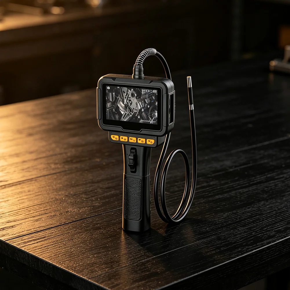 SVB305 Visual Borescope for Engine Cylinder and Mechanical System Inspection with 4.3 inch Display and 1m Flexible Probe Length