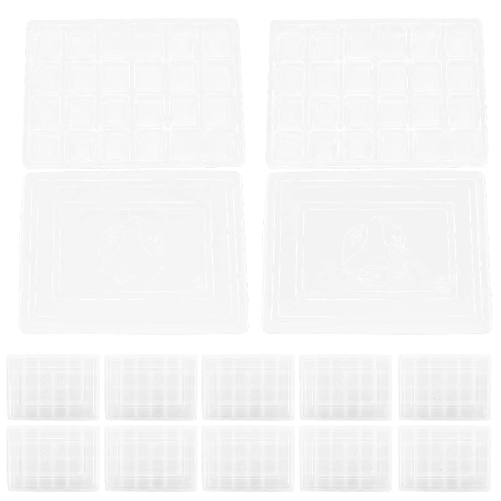 10Set Refrigerator Wonton Storage Box Stackable Sealed Lid Multi-Grid Freezer Food Storage Organizer Container