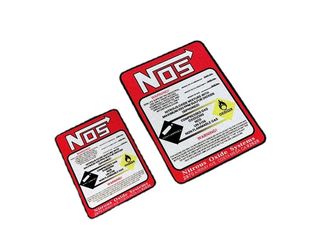 For Drag Racing Creative Car Racing Stickers NOS Nitrous Oxide Systems Stickers Tuning Racing Vinyl Motocross Racing Car Styling