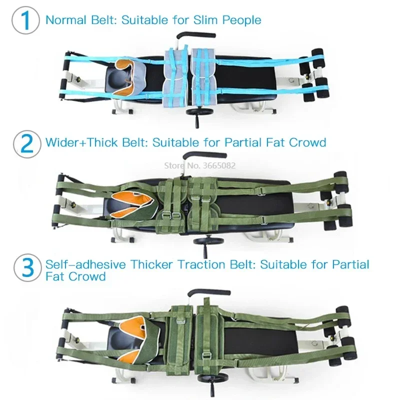 Canvas Adjustable Lumbar Traction Belt Bed Traction Bed Body Stretch Spine Ankle Vertebra Fatigue Minor Injurie Tensioner Brace