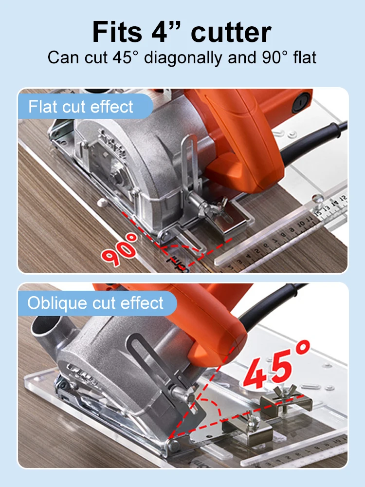 Router Table Saw Cutting Base Plate Acrylic Wood Router Flip Board Adjustable Trimming Machine Cutting Auxiliary Bottom Plate