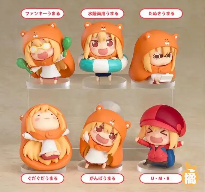 6 peças himouto umaru-chan anime figura de ação pvc brinquedos coleção figuras para amigos presentes