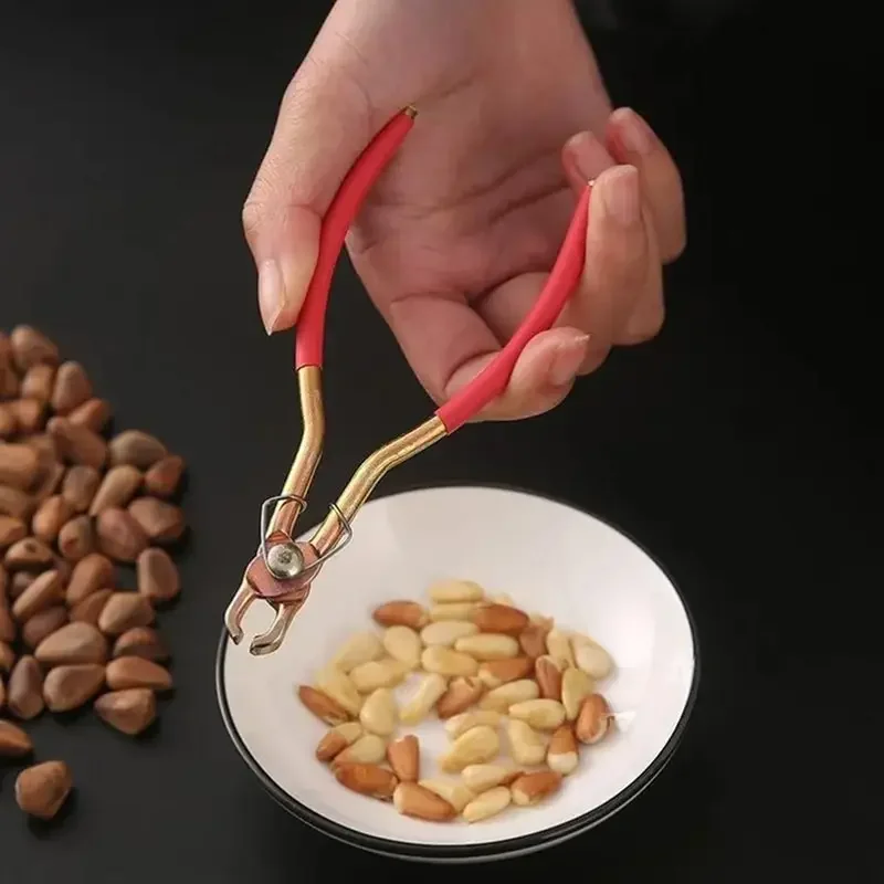 Multifunctional Pliers Clip Peeling Pliers Walnut Clip For Dried Fruit Pine Nuts Clip Red Handles Hardware Kitchen Gadgets