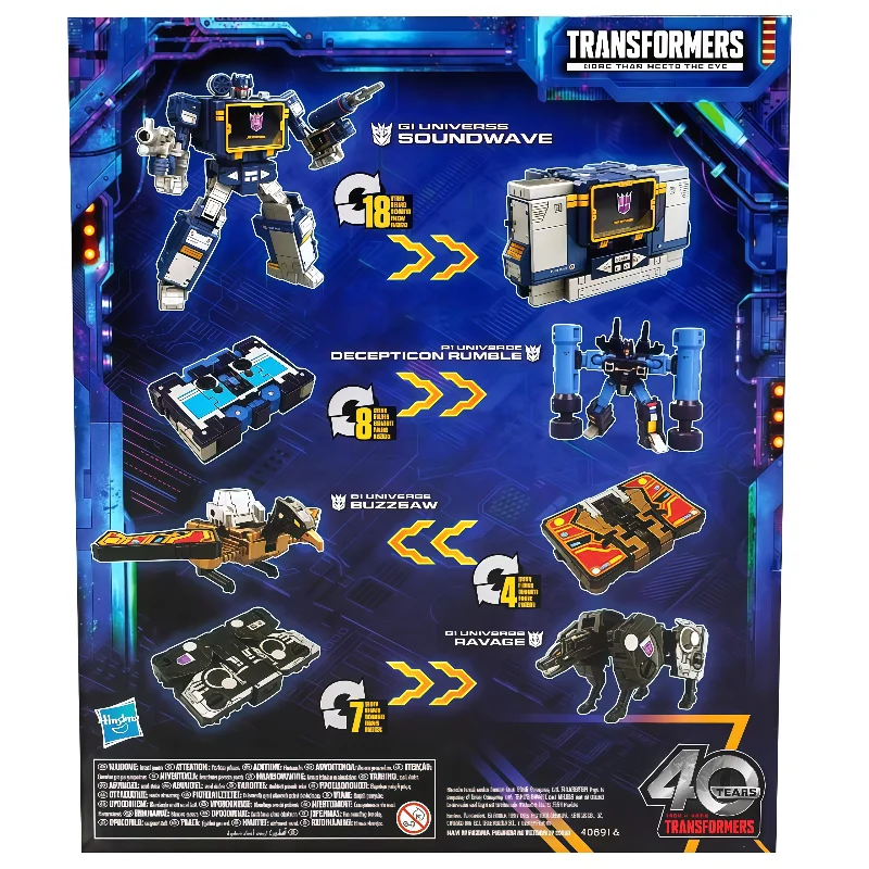 Hasbro – jouets de film Transformers, série United Legacy G1, figurine d'action Soundwave, modèle de Robot de déformation, jouet de collection, en Stock