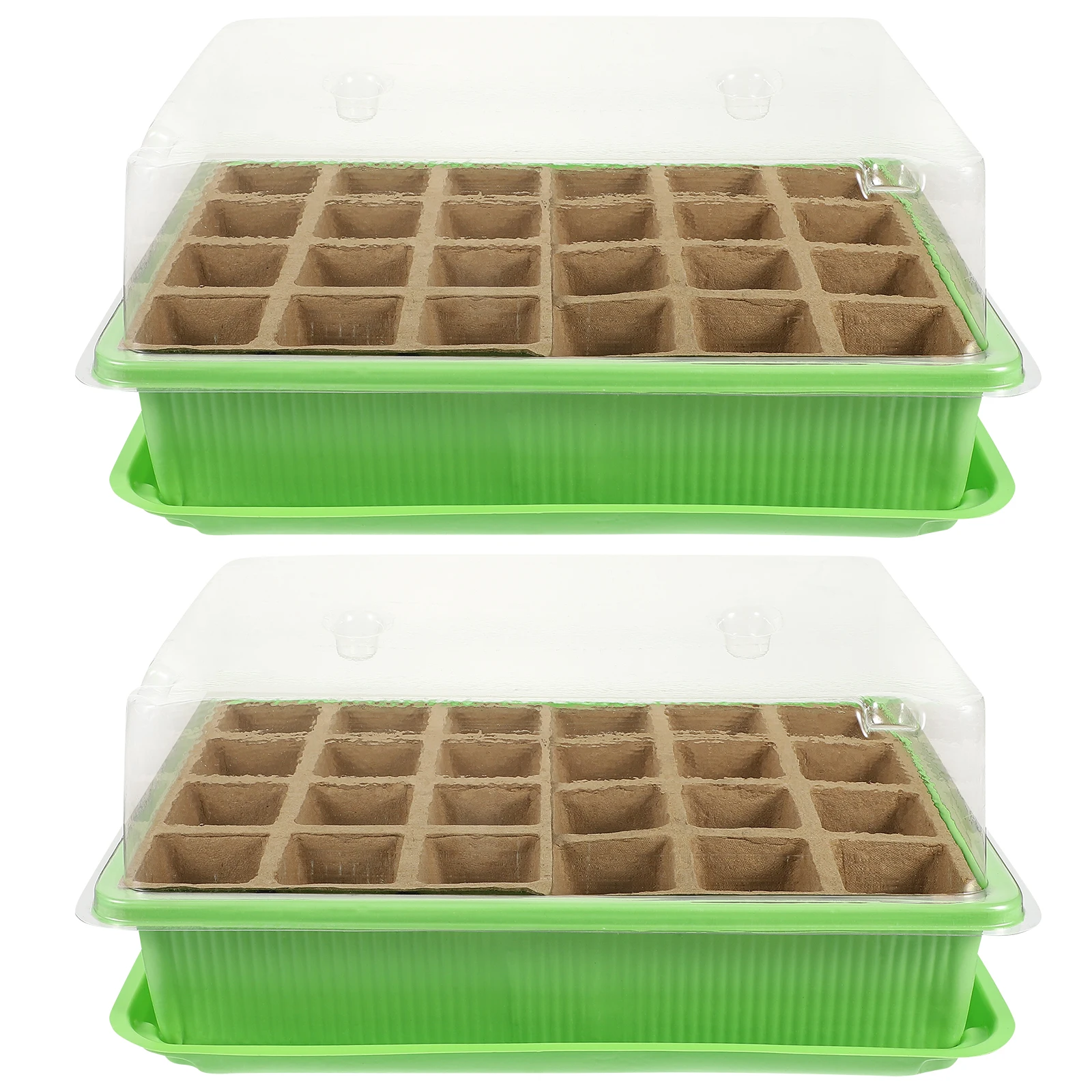 

2 Sets Seedling Box Plant Germination Tray Starter Trays Plants Growing Cups Nursery Supplies Abs Paper Planting Compact Size