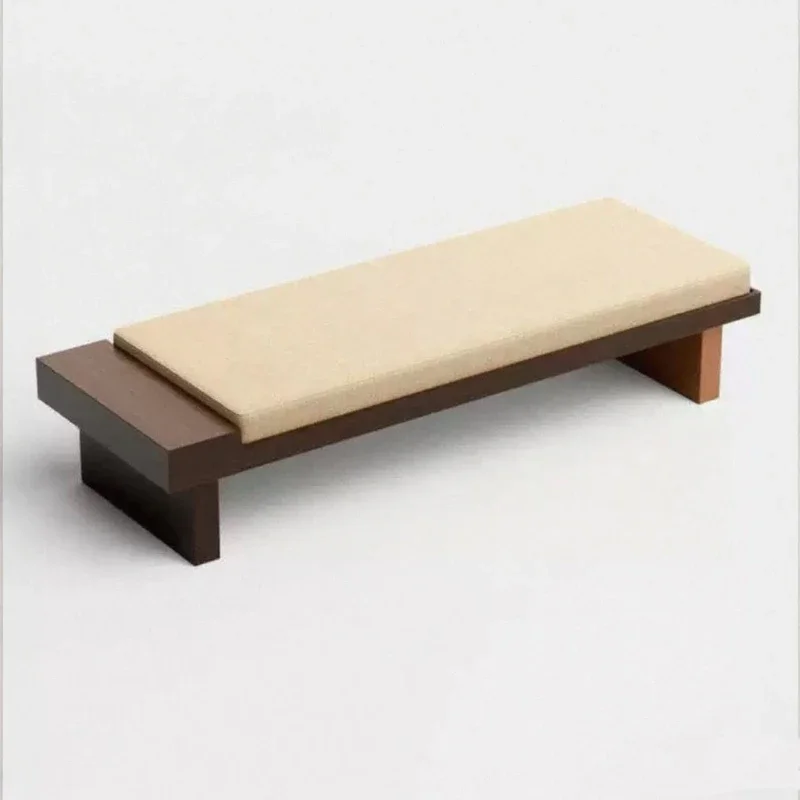 

New Chinese minimalist Nordic footstool solid wood sofa stool, hotel bed, bedroom, tail stool