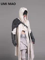 UMI MAO Niche Design Sand Dune Wasteland Style COS Single Shoulder Armor Made Of Old Hollow Loop Shawl Cape Trend Femme Y2K