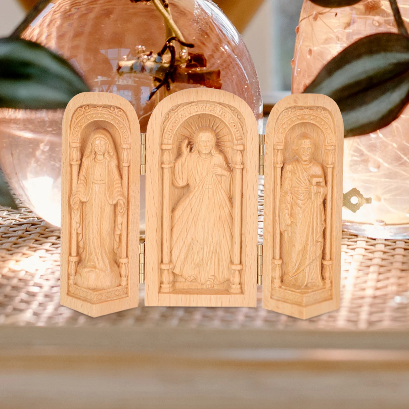 

Religious Ornaments Catholicism Statue Large for Desk Exquisite Decor Statues Wood Sculpture Decorations