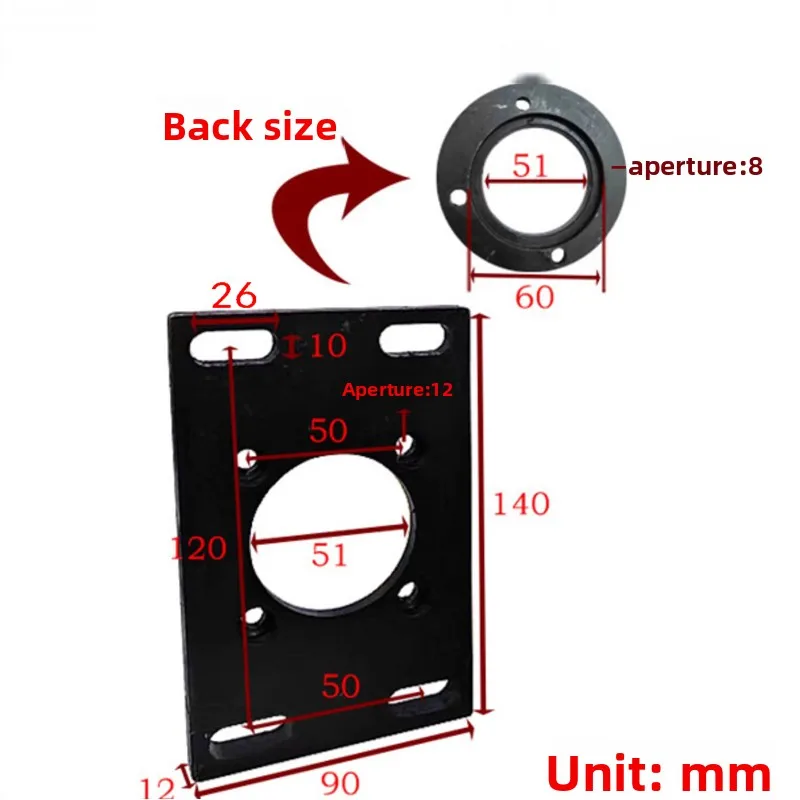 86 Reducer Mounting Plate, Gear Mount Fixed Base & Rack, Engraving Machine Parts & Accessories