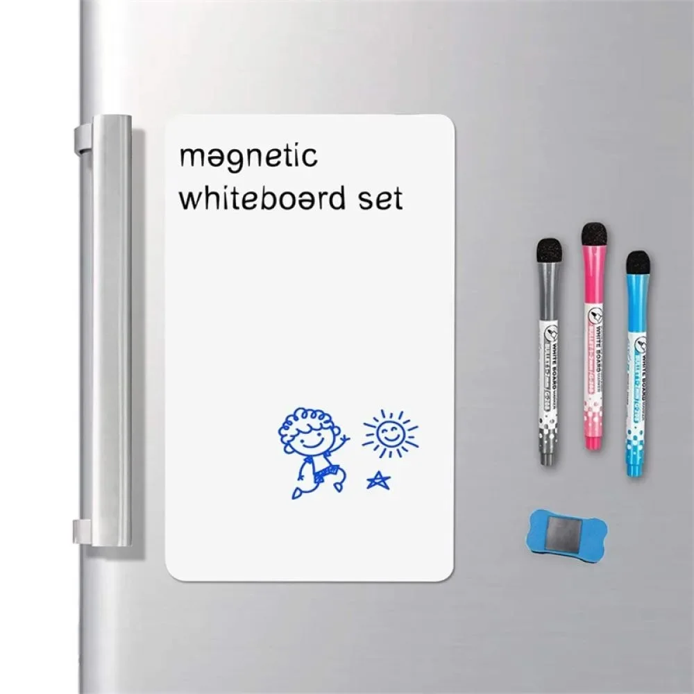 A3/A4 Magnetic Refrigerator Whiteboard Dry Erase White Board Markers Home Kitchen Erasable Flexible Magnet Memo Message Board