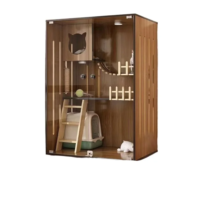 Cat Villa Pet Cabinet Household Large Free Luxury Cattery Practical